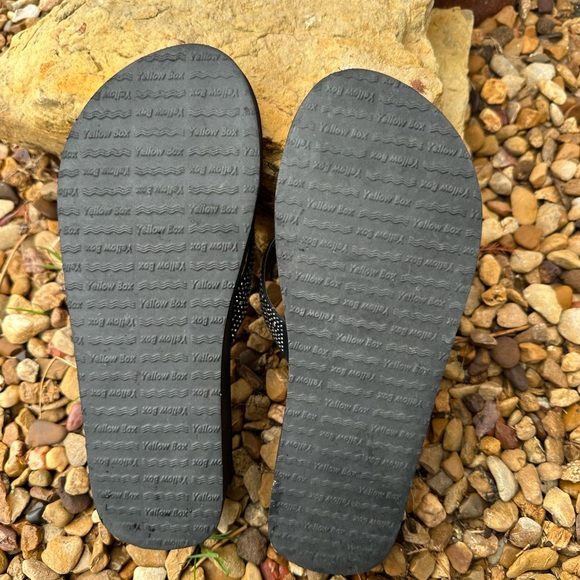 Yellow Box Black Studded Women's Wedge Sandals - Picture 5 of 6